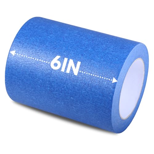 Wide Blue Painters Tape 6 Inch x 55 Yards Masking Tape (165 Foot)