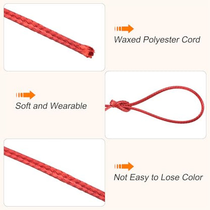 Waxed Cord 1.5mm Waxed Polyester Cord 175 Yard Wax String for Bracelet Making