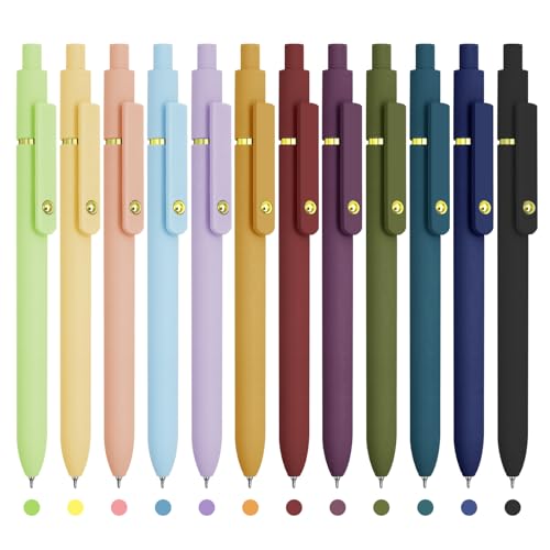 Colored Pens 12 Pcs Colorful Pens Fine Point Smooth Writing Pen (12 Count)
