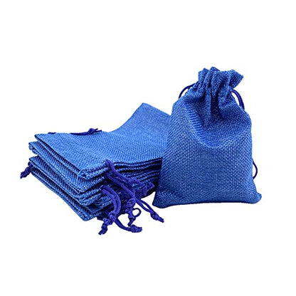 Pack of 25 Burlap Gift Bags with Drawstring Linen Jewelry Pouches Wedding Hessian Jute Bags for Birthday and Treat Pouches Party Wedding Favors Gift