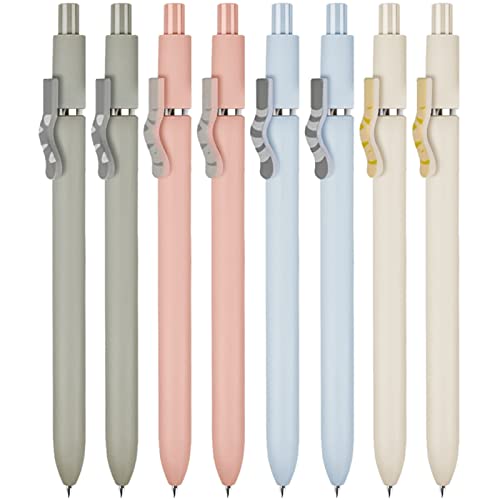 Cat Pens 8 Pcs 0.5mm Cute Kawaii Black Ink Fine Point Smooth Writing