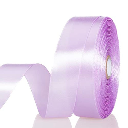 1 Inch Lilac Solid Satin Ribbon for Gift Wrapping