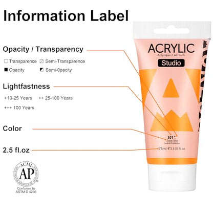Studio Acrylic Paint Set (30 Fl Oz)