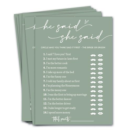 Bridal Shower Games Cards (25 Count)