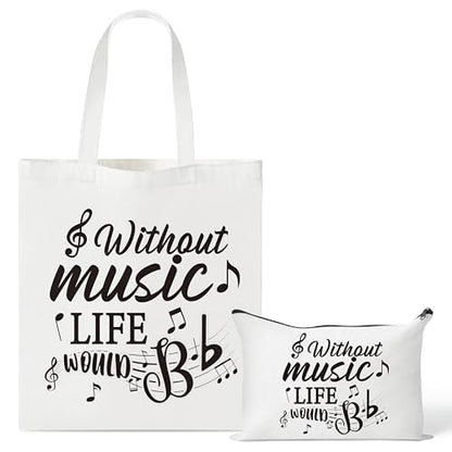 Black Music Canvas Bag