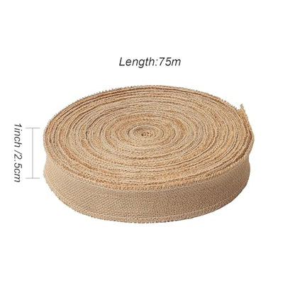 1 Inch Wide 82 Yards Burlap Ribbon