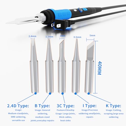 908B Blue 60W Soldering Iron Kit