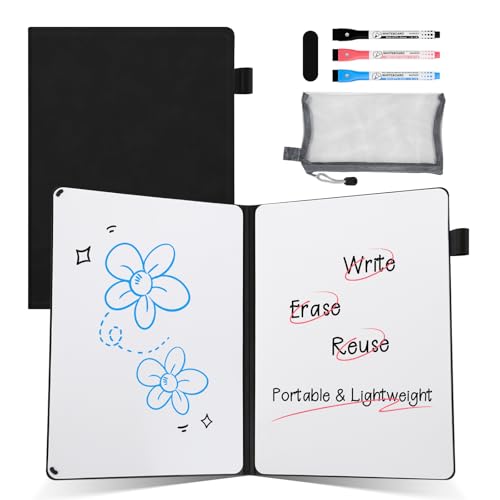 Portable Dry Erase Whiteboard Notebook
