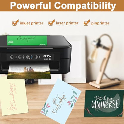 100 Sheets 10 Colors Shimmer Cardstock 8.5 x 11 Craft Paper 75lb (100 Count)