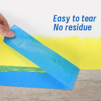 5 Rolls Painters Tape 2 Inch Wide Blue Painters Tape for Wall Painting (5 Count)