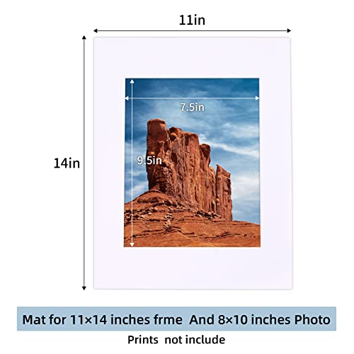 10 Pack Acid Free White Picture Frame Mats