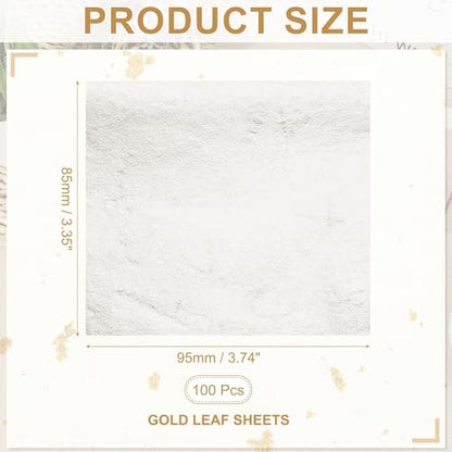 Gold Leaf Sheets for Art 3.7" x 3.4"