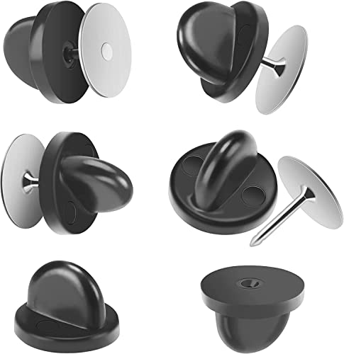 80 Pairs Rubber Blank Pin Backs Butterfly Clutch Backings Holder