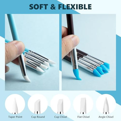 10PCS Silicone Clay Sculpting Tool