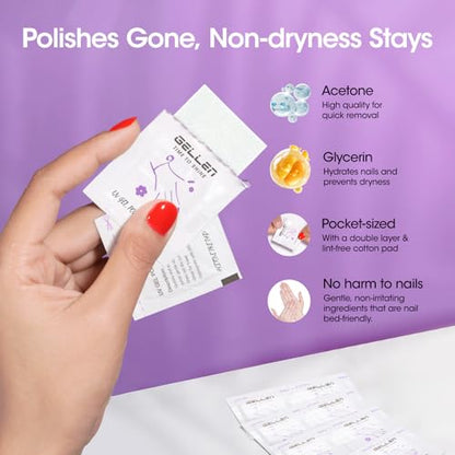 Nail Cleanser Pads and Polish Remover Pads 100 Pack (100 Count)
