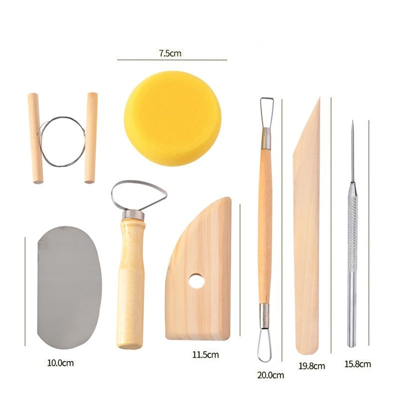 8 Pcs Pottery & Clay Sculpting Tools