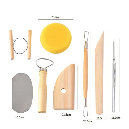 8 Pcs Pottery & Clay Sculpting Tools