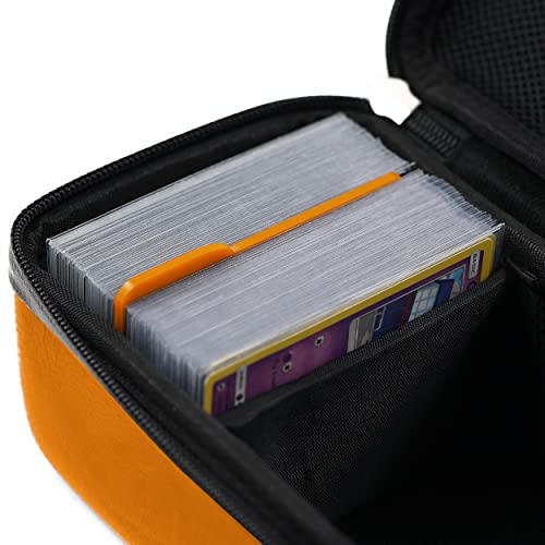 Orange Bolt Card Carrying Case fits Pokemon Cards and other TCG Games