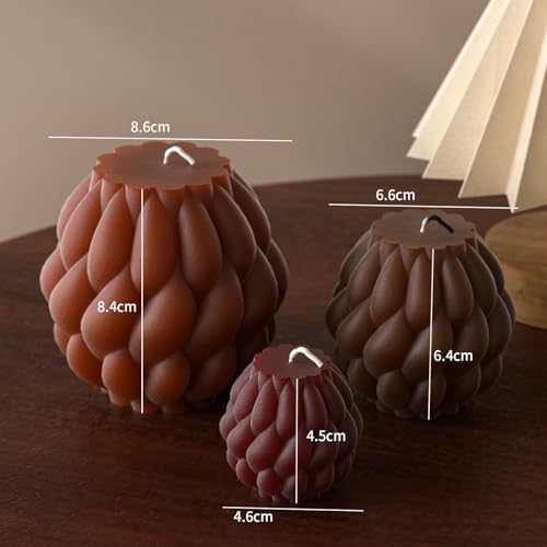 3 Pack Spiral Ball Cylinder Soap & Candle Mold (3 Count)