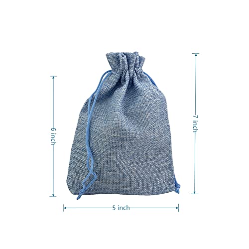 Pack of 25 Burlap Gift Bags with Drawstring Linen Jewelry Pouches Wedding Hessian Jute Bags for Birthday and Treat Pouches Party Wedding Favors Gift