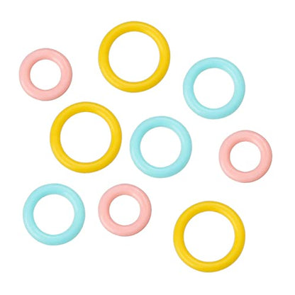 240PCS Round Knitting Stitch Rings Plastic Crochet Stitch Markers with 10 Grid Storage Box Sewing Accessories