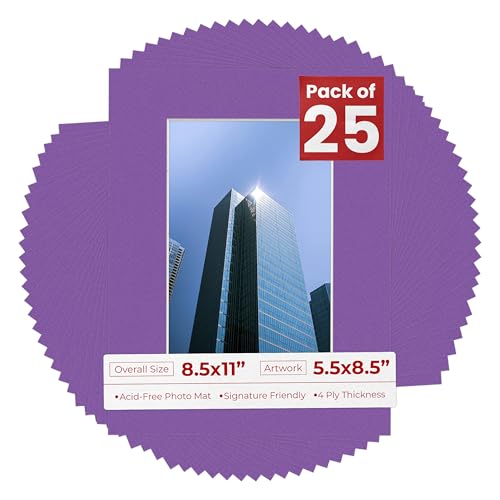 5.5x8.5 Mat for 8.5x11 Frame (25 Count)