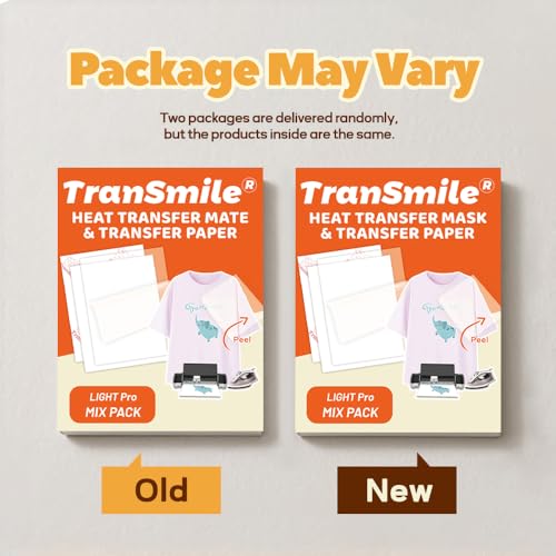 Heat Transfer Mask & Heat Transfer Paper for Light Fabric (20 Count)