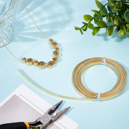 19.7 Ft 30Gauge Brass Flat Bezel Wire (19.69 Foot)