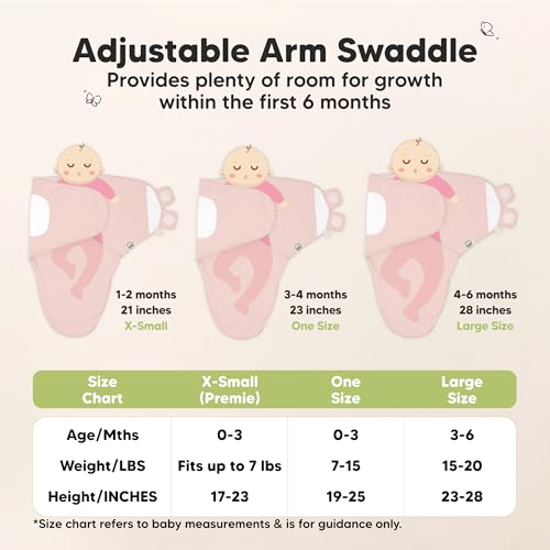 3pk Organic Swaddles for Newborns Girls