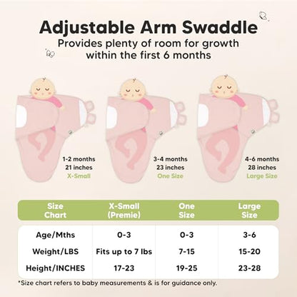 3pk Organic Swaddles for Newborns Girls