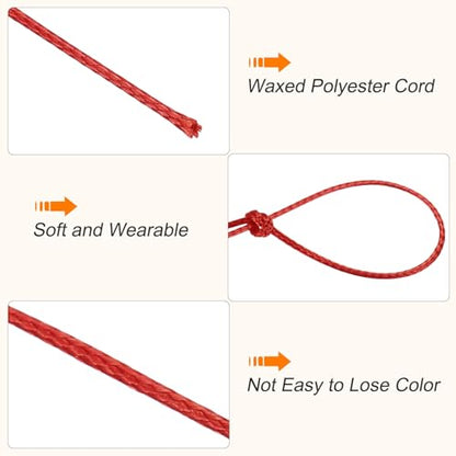 Waxed Cord 0.5mm Waxed Polyester Cord 175 Yard Wax String for Bracelet Making