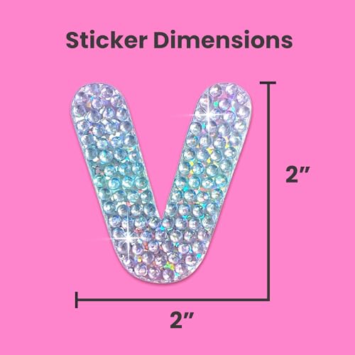 Sparkly Rhinestone Alphabet Letter Sticker V