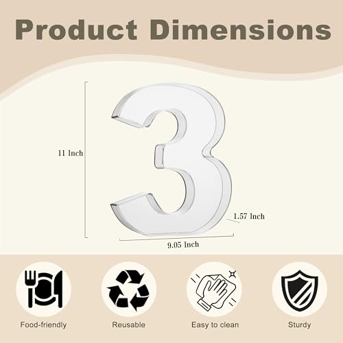 11" Clear Acrylic Letter & Number Charcuterie Tray