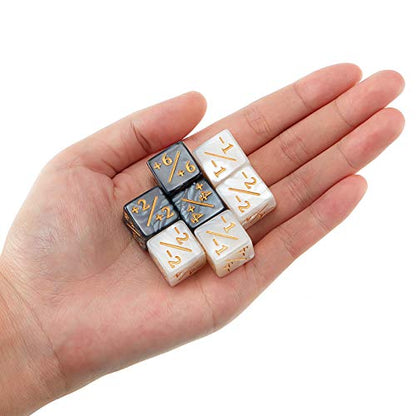 24 Pcs Pieces D6 Dice Counters with 2 Bag