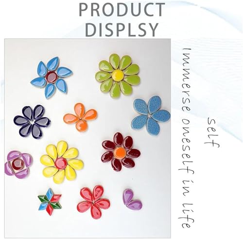 1.1lb Raindrops Ceramics Mosaic Tiles for DIY Crafts Home Decoration (150 Count)