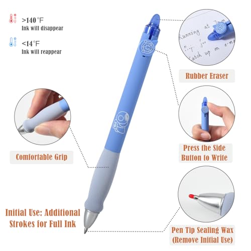 8Pcs Cute Erasable Pens (8 Count)