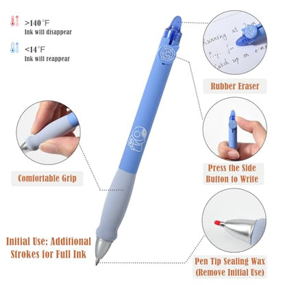 8Pcs Cute Erasable Pens (8 Count)