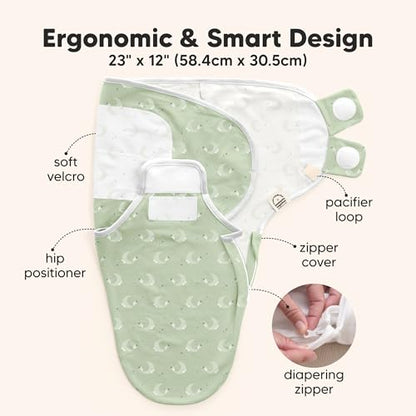 Newborn Swaddles with Zippers (3 Count)