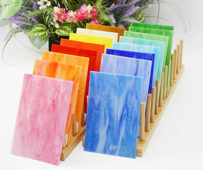 26 Pieces Stained Glass Sheets Variety Pack (26 Count)