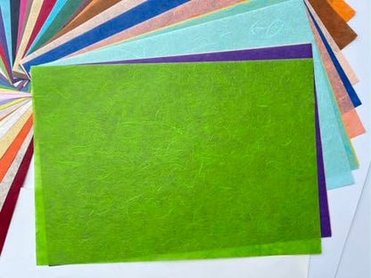 50 Design A4 Natural Fiber Mulberry Tree Mulberry Paper Sheets Art Tissue Washi Paper Design Craft Art Origami Suppliers Card Making Writing Painting 50 Sheets (50 Count)
