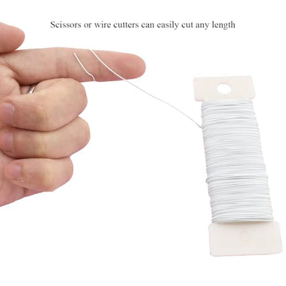 26Gauge White Metal Floral Wire