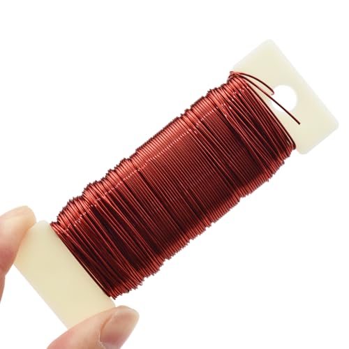 22Gauge Red Metal Floral Wire