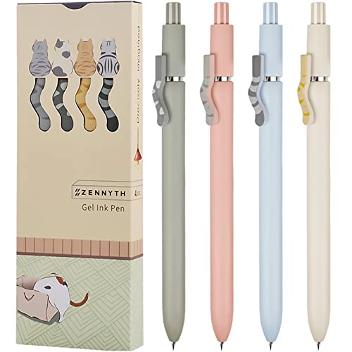 Cat Pens 8 Pcs 0.5mm Cute Kawaii Black Ink Fine Point Smooth Writing