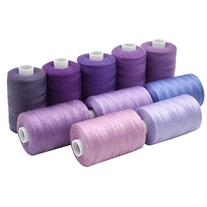 Sewing Thread 10 Color Sewing Industrial Purpose 1000 Yards Per Spool 40S