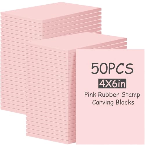 50 Pack Rubber Carving Blocks 4 x 6 Inch (50 Count)