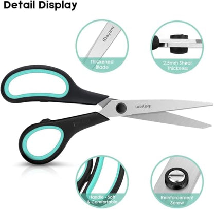 8.5" All Purpose Sharp Black Scissors (24 Count)