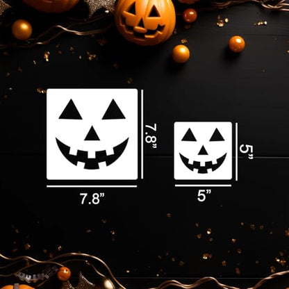 Pumpkin Face Stencils for Painting Halloween Stencils Ghost Face Stencil (18 Count)