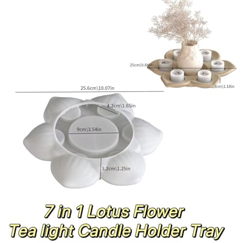 Large Size Lotus Tealight Candles Holder Resin Mold