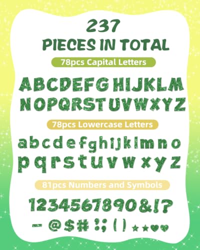 237 Pcs Glitter Bulletin Board Letters