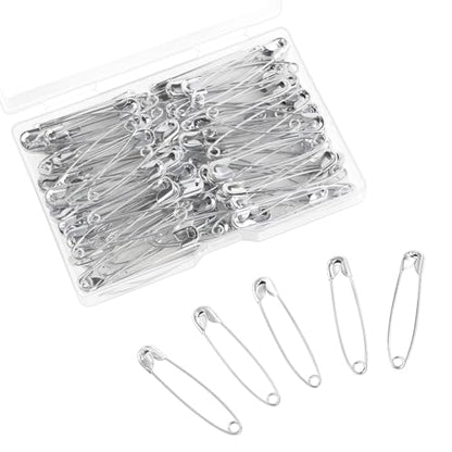 100 Pack Silver Safety Pins Assorted (100 Count)